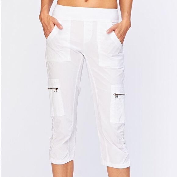 XCVI Cotton Pull On White Women’s Crop Pants w/ Pockets - Picture 1 of 4